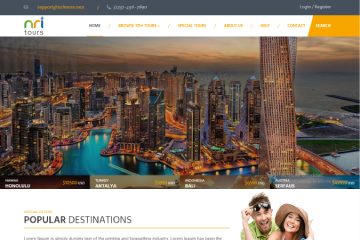 NRI Tours Tours & Travels Website | PM Communications