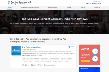 Top App Development Company List of Top App Development Company. | PM Communications